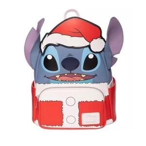 Loungefly Disney Lilo & Stitch Christmas Santa Stitch Backpack